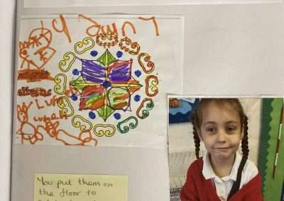 Children's Diwali art and reflections.